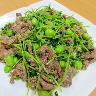 牛肉豆豆炒め